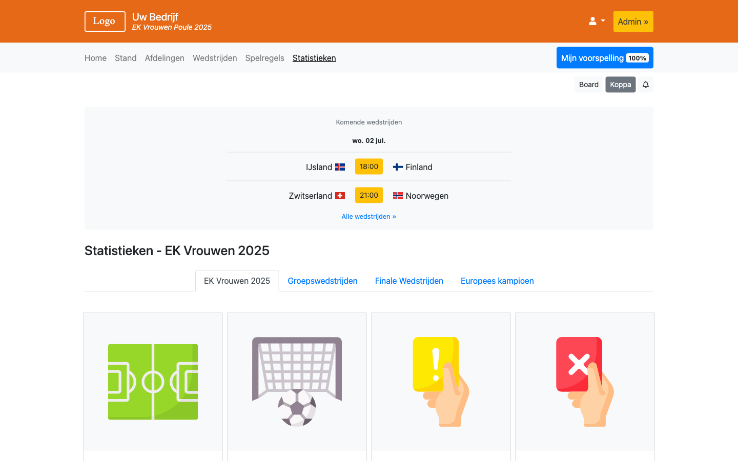 EK Vrouwen Poule 2025 - WK Poule 2026