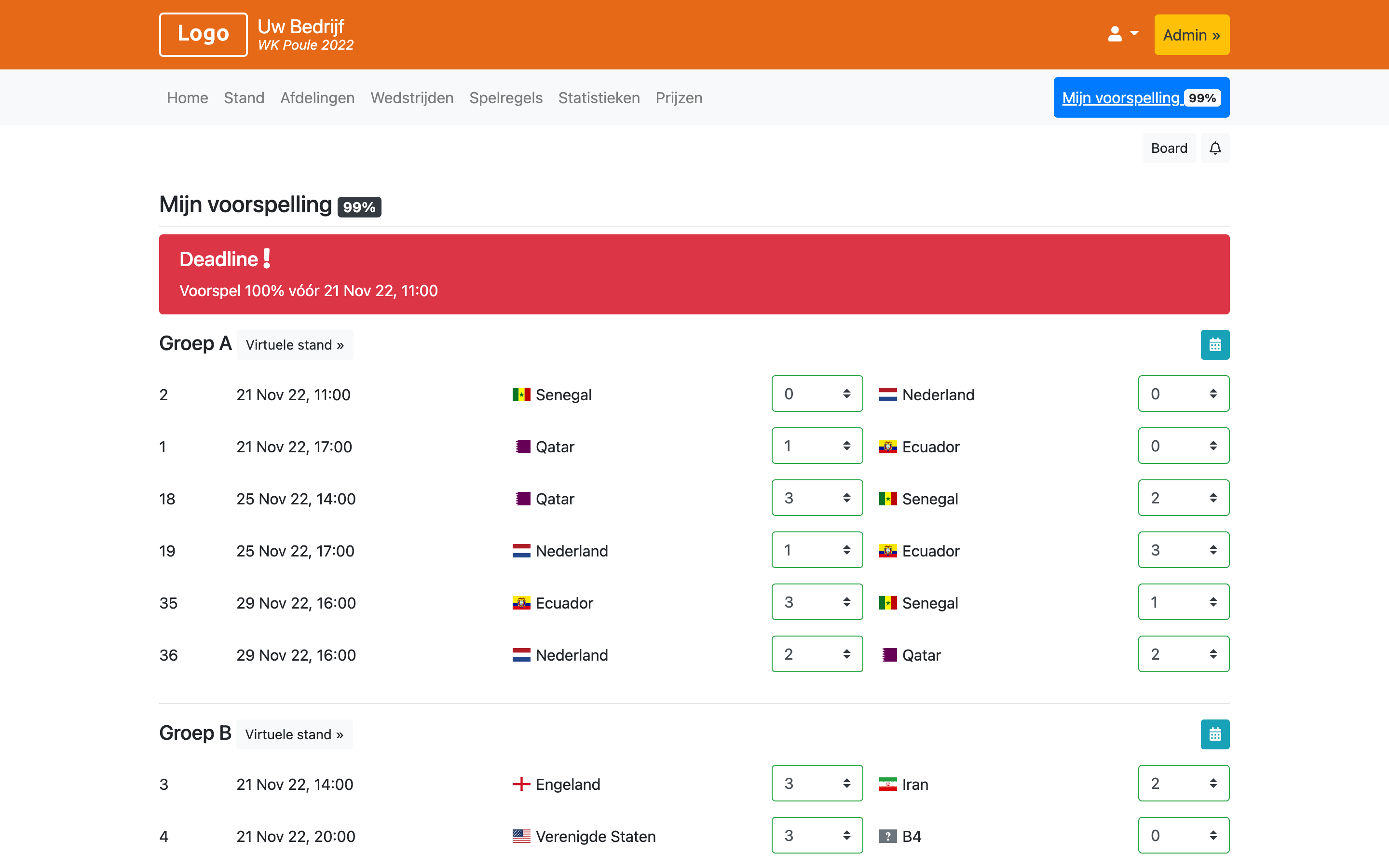 WK Poule 2026 - EK Poule 2024