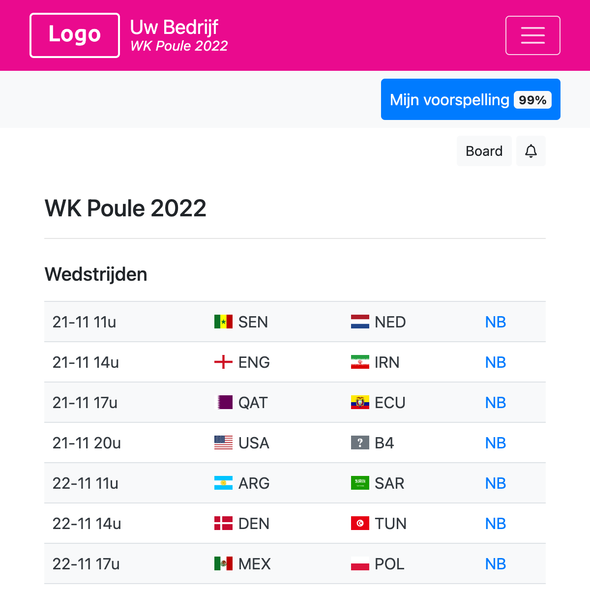 Eigen huisstijl - WK Poule 2026