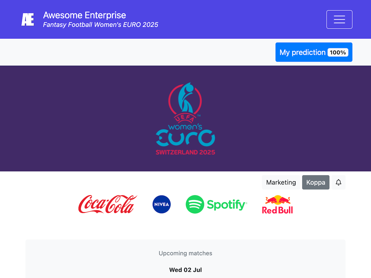 Eigen WK poule website - WK Poule 2026