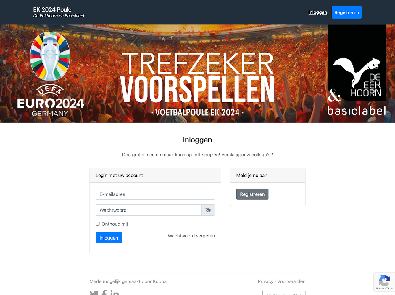 EK 2024 Poule - De Eekhoorn en Basiclabel